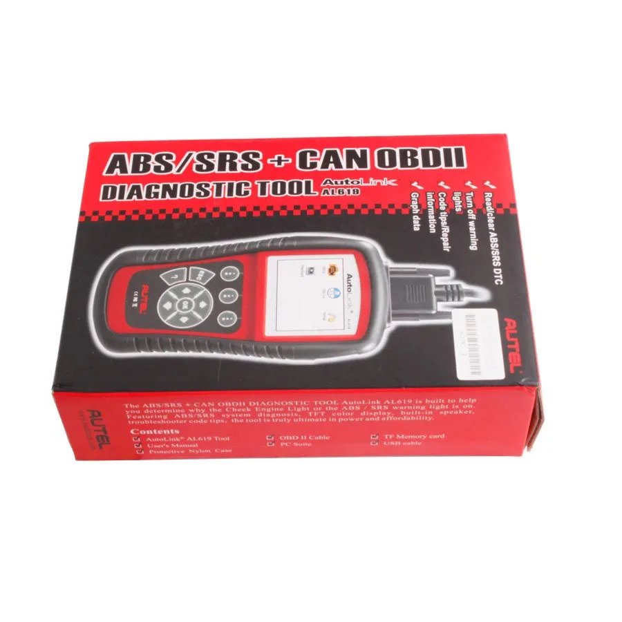 Original Autel AutoLink AL619 OBDII CAN ABS and SRS Scan Tool Update Online - Image 9