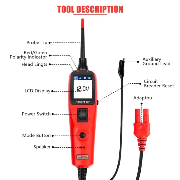 Autel PowerScan PS100 Electrical System Diagnosis Tool - Image 2