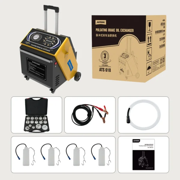 AUTOOL AST618 12V Vehicles Pulsating Brake Oil Exchanger Four Clutch Slave Cylinders Automotive Brake Extractor Oil Pump Machine