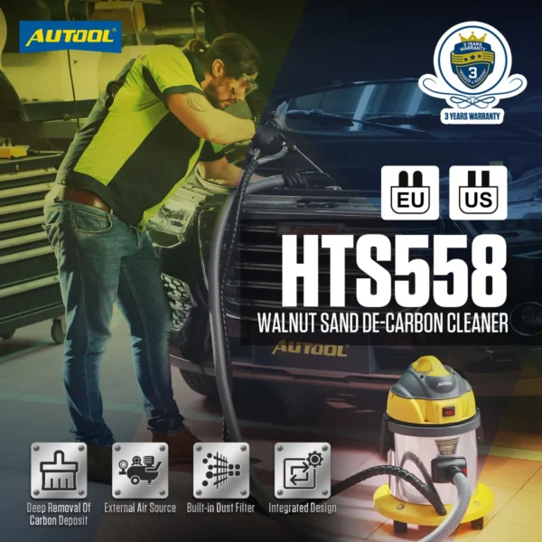 AUTOOL HTS558 Car Engine Carbon Deposition Cleaner Intake Pipe Valve Cleaning Machine Decarbonizing Automotive Decarbon Wash - Image 2