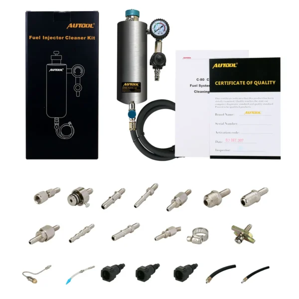 AUTOOL C80 Car Fuel Injector Cleaning Machine Auto Engine Cleaner Washing Tool Non-Dismantle Tester Engine Maintenance