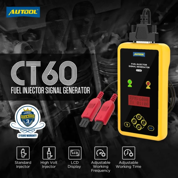 AUTOOL CT60 Fuel Injector Signal Generator Fuel Injector Super Pulse Signal Tester Increase CT150 CT200 Pulse Pressure Tester - Image 3