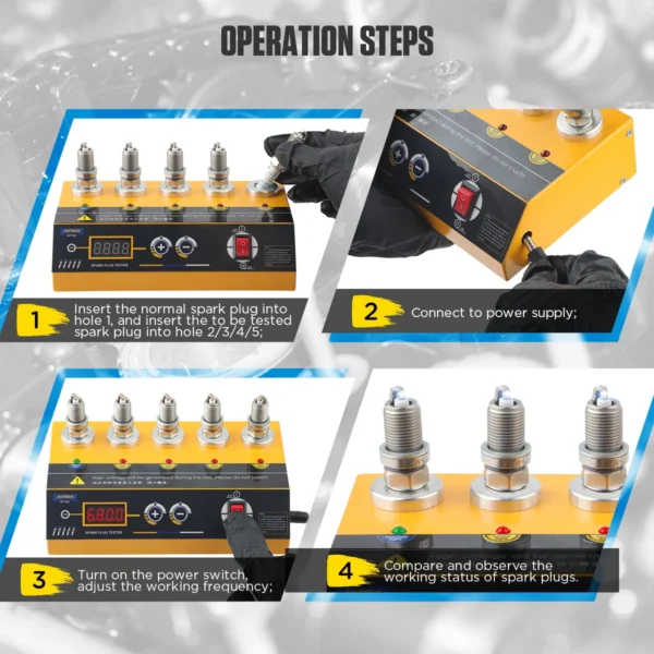 AUTOOL SPT360 Car Spark Plug Tester Ignition Testers Automotive Diagnostic Tool Five-Hole Spark Plug Flashover Analyzer 110/220V - Image 6