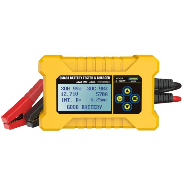 AUTOOL BT380 Car Battery Tester Car Battery Charged 12V Automotive Cranking Tester Analyzer Vehicle Power Bank