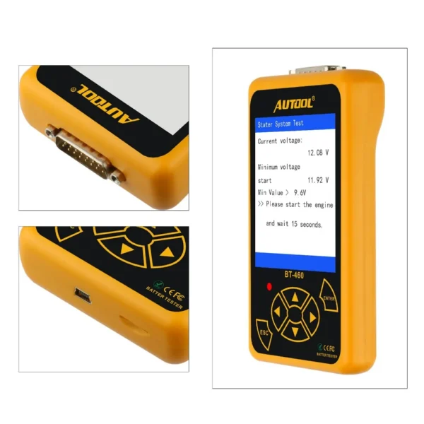 AUTOOL BT460 Car Battery Tester Automobile Battery Analyzer Load Tester Tester Machine Charging Starting Systems Tester 12V 24V - Image 2