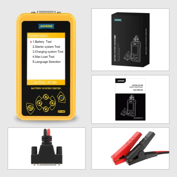 AUTOOL BT460 Car Battery Tester Automobile Battery Analyzer Load Tester Tester Machine Charging Starting Systems Tester 12V 24V - Image 9