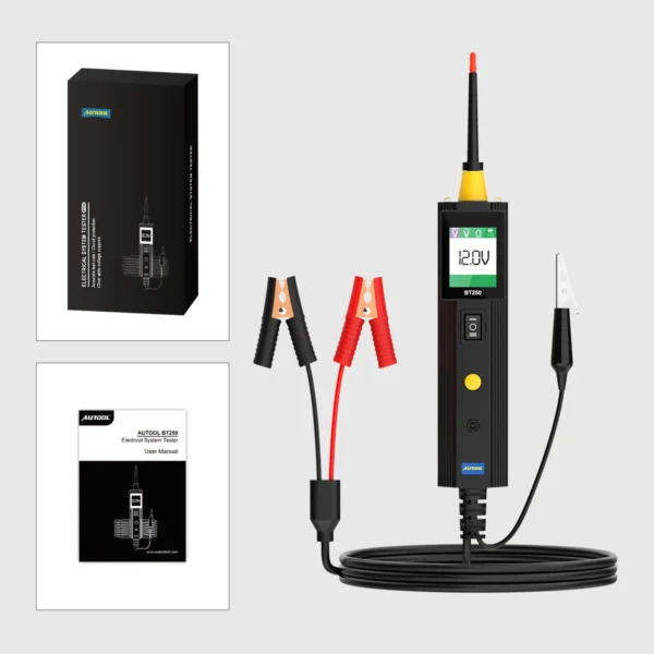 AUTOOL BT250 Circuit Tester Powerscan 6-30V Automative Power Probe Kit LED Display Voltage Polarity Locator Diagnostic Tool - Image 4