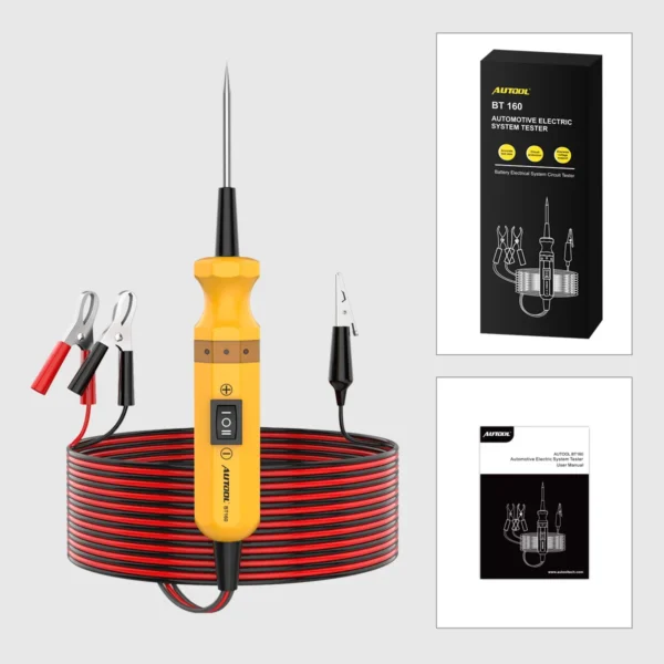 AUTOOL BT160 Car Circuit Tester Power Probe Car Diagnostic Tool Electric Voltage Integrated Scanner for 12V Car 24V Heavy Truck - Image 3