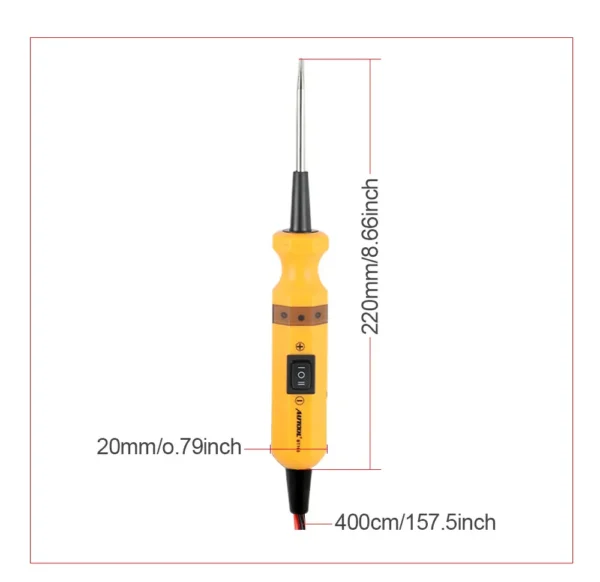 AUTOOL BT160 Car Circuit Tester Power Probe Car Diagnostic Tool Electric Voltage Integrated Scanner for 12V Car 24V Heavy Truck - Image 6