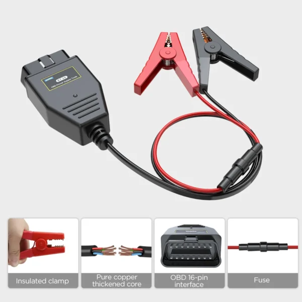 AUTOOL BT30 Car OBD2 ECU Connector Battery Saver Auto ECU Memory Savers Automotive OBD 2 Emergency Electrical Plug Car Fuel Save - Image 3