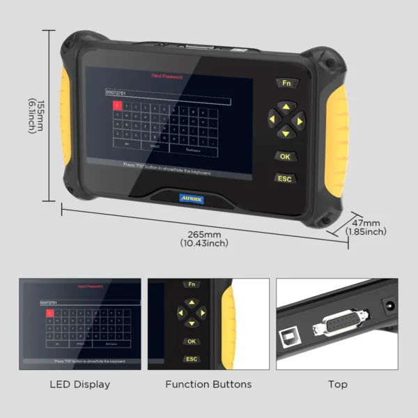 AUTOOL CS603 Automotive OBD2 Scanner Diagnostic Scanner Four-System Diagnostic Scanner Diagnostics Engine Transmission ABS SRS - Image 5