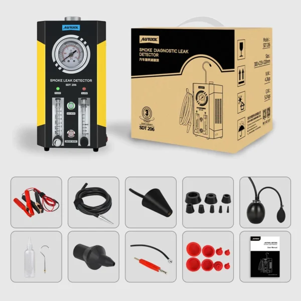 AUTOOL SDT206 Car Smoke Leak Detector System Leakage Tester Tool