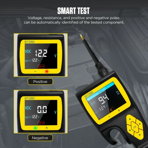 AUTOOL BT280 Car Electrical Circuit Tester with Fuel Injector Tester Power Probe Auto Scanner Electric System Tester PK pb100 - Image 5