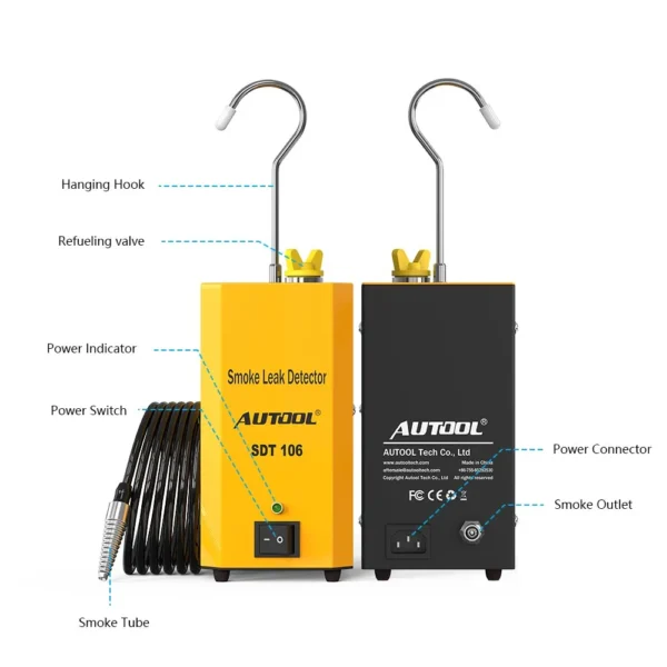 AUTOOL SDT-106 Automobile Smoke Leak Detector Leakage Detector Automobile Pipeline Leak Detector - Image 10