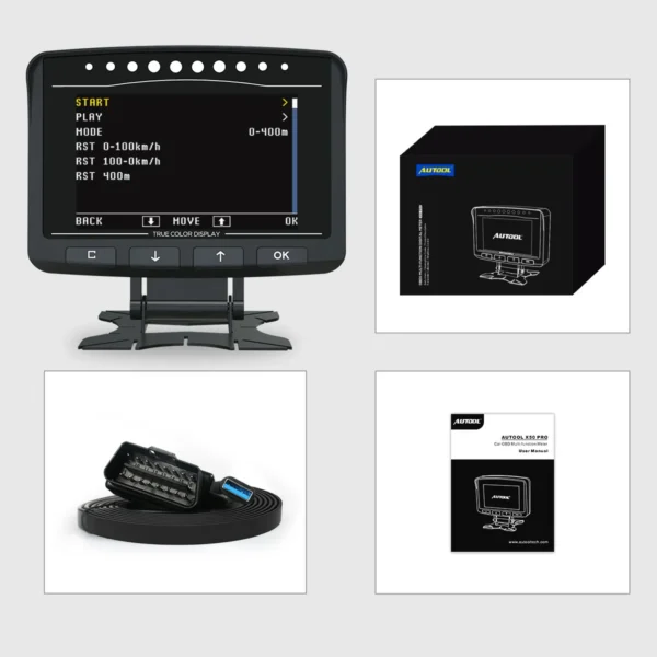 AUTOOL X50 Pro 12V Car Head-Up Computer HUD OBD2 II Fault Detection Fuel Pressure Display Speedmeter Voltmeter Temperature Alarm - Image 4