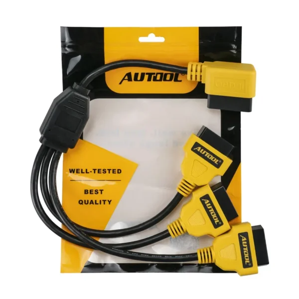 AUTOOL OBD2 Splitter Cable OBD 2 Extend Y Cables 1 to 3 Converter Adapter Wire 50cm J1962M to 3-J1962F OBD2 Extension Split Cord - Image 6