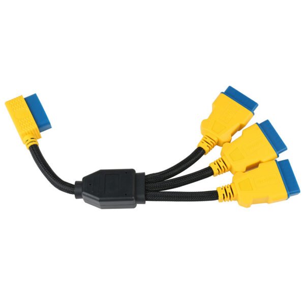 AUTOOL 35CM OBD2 Splitter Cable 1 to 3 Converter Adapter 16pin OBDII Male to Female Extension Cord Connection