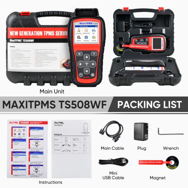 Autel MaxiTPMS TS508WF TPMS Programming Tool MX-Sersors 315/433MHz, Relearn/Activate All Sensors, Read/Clear DTCs, TPMS Reset, Support Lifetime - Image 4