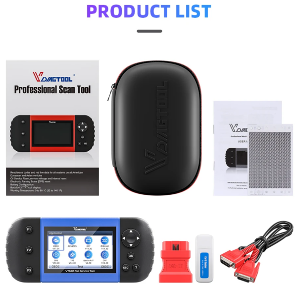 VDIAGTOOL VT600E OBD2 Scanner Car Diagnostic Tool ABS SRS - Image 7