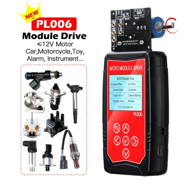 WOYO PL006 Module Drive For ≤12V Motor tester with 4.5inch LCD Screen Can Test COP Coil-on-Plug Ignition Coil.(2P/3P/4P)