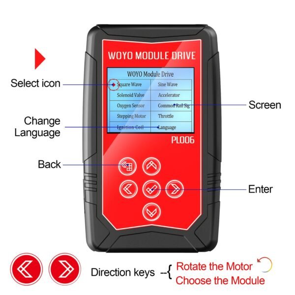 WOYO PL006 Module Drive For ≤12V Motor tester with 4.5inch LCD Screen Can Test COP Coil-on-Plug Ignition Coil.(2P/3P/4P) - Image 5