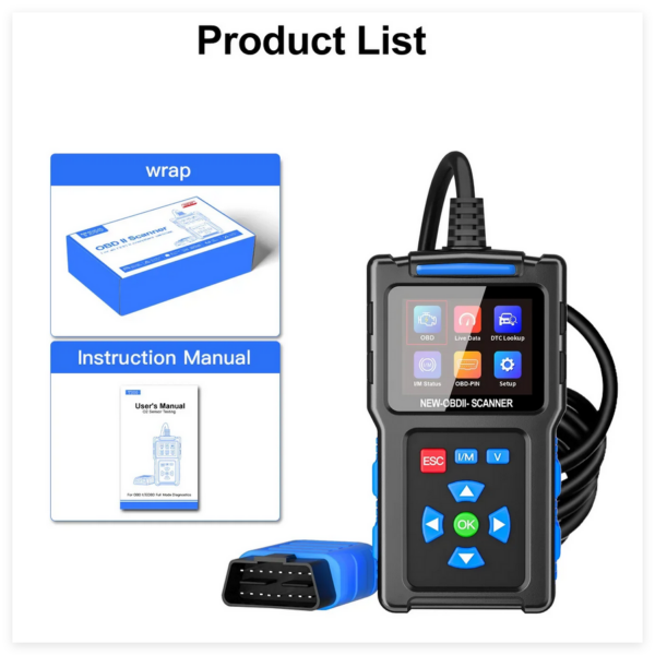 Jdiag T200 Car OBD2 Scanner Fault Code Reader Clear Digital Display Automobile Diagnostic Tool Car Engine Analyzer I/M Ready Tester - Image 3