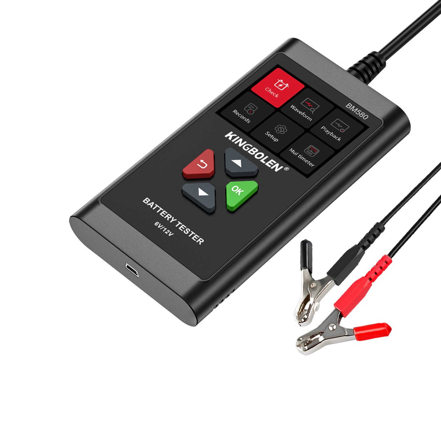 KINGBOLEN BM580 6V 12V Professional Car Motorcycle Battery Tester 100-2000CCA Battery System Analyzer Charging Cranking Test Tools - Image 4