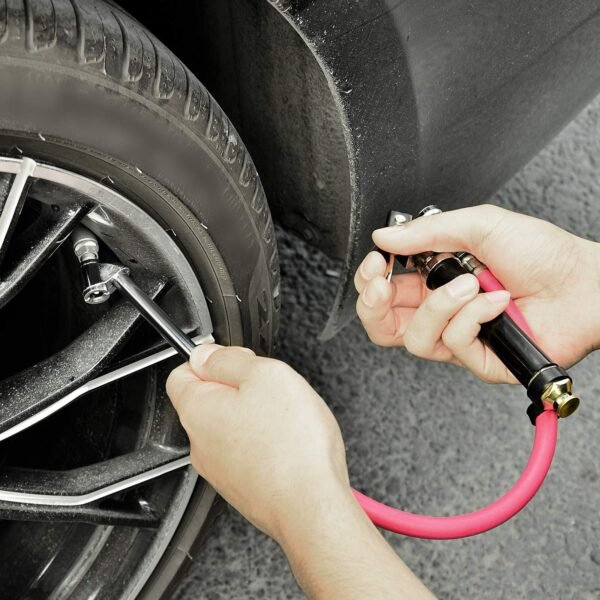 Car Tire Handheld Air Pressure Gun With Air Gauge Ruler Multi-function and Durable Universal Tire Pressure Gun Set - Image 2