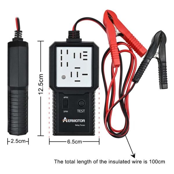 Aermotor 12V 24V Car Relay Tester Electronic Automotive Relay Detector Auto Battery Checker - Image 3