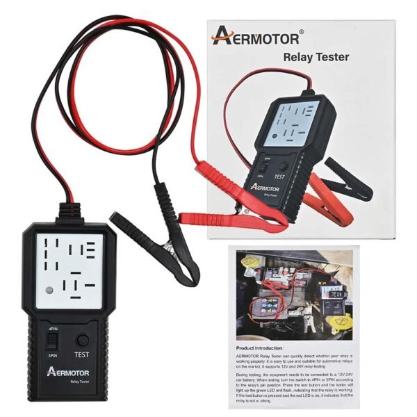 Aermotor 12V 24V Car Relay Tester Electronic Automotive Relay Detector Auto Battery Checker - Image 4